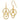 14k Gold Intertwined Circle Dangle Earrings for Effortless Style - Image 1