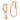 14k Rose Gold Wavy Hoop Earrings - Polished Elegance for Everyday Wear - Image 2