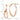 14k Rose Gold Wavy Hoop Earrings - Polished Elegance for Everyday Wear - Image 4