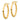14k 3.5x27mm Polished Knife-Edge Oval Tube Hoop Earrings - Image 2