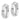 14k White Gold 5x20mm High Polished Oval Tube Hoop Earrings - Image 2