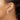 14k White Gold 5x20mm High Polished Oval Tube Hoop Earrings - Image 3