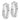 14k White Gold 5x25mm High Polished Oval Tube Hoop Earrings - Image 2
