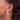 14k White Gold 5x25mm High Polished Oval Tube Hoop Earrings - Image 3