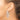 14k White Gold High-Polished Oval Tube Hoop Earrings - Image 3