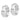 14k White Gold 7x20mm High Polished Tube Hoop Earrings - Image 2