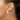 14k White Gold 7x20mm High Polished Tube Hoop Earrings - Image 3
