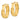 14k Gold High Polished Oval Tube Hoop Earrings - Image 2
