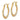 14k White and Rose Gold Diamond-Cut Hoop Earrings - Image 1