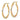 14k w/White and Rose Rhodium Diamond-cut Hoop Earrings - Image 1