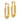 14k Gold Polished Textured Rectangle Hoop Earrings - Image 1