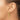 14k Gold Polished Textured Rectangle Hoop Earrings - Image 2
