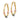 14k Polished with D/C Beads Tri-color Hoop Earrings - Image 1
