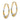 14K Gold & Rhodium Textured Hoop Earrings for Effortless Style - Image 1