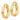 14k Gold Polished Mini Hoop Earrings - Image 1