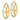 14k Gold Cross Dangle Hoop Earrings for a Chic Statement - Image 1