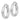 14k White Gold Polished Hoop Earrings - Trendy 14mm Style - Image 2