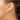 14K Gold Textured Omega Back Earrings - Image 2