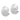 14K White Gold Textured Omega Back Earrings - Modern Elegance - Image 1