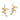 14K White Gold Leaves Stud Earrings - Image 1