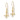 14k Gold Open Clover Dangle Earrings for a Chic Touch - Image 1