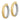 14k w/White Rhodium Polished Satin Diamond-cut In/Out Hoop Earrings - Image 1
