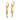 14K White Gold Mermaid Earrings with Brushed and Polished Finish - Image 1