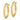 14K Gold Polished Knife-Edge Tube Hoop Earrings - Image 1