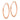 14K Rose Gold Polished Knife-Edge Hoop Earrings - Image 1