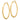 14K Gold Large Knife-Edge Oval Hoop Earrings - Image 1