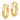 14K Gold Diamond-Cut Tube Hoop Earrings - Trendy Statement Style - Image 2