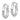 14k White Gold Diamond-Cut Tube Hoop Earrings - Modern Chic Style - Image 2