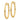 14K Gold Diamond-Cut Oval Hoop Earrings - Trendy Statement Style - Image 2