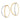 14K White Gold Oval Threader Earrings - Image 2