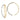 14K White Gold Oval Threader Earrings - Image 1