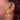14K Gold Satin and Polished Teardrop Hoop Earrings - Image 3