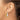 14K White Gold Teardrop Tube Hoop Earrings with Satin Finish - Image 3