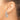 14K White Gold Satin Oval Tube Hoop Earrings - Image 3