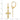 14K Gold Beaded Edge Cross Leverback Earrings - Image 4