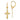 14K Gold Beaded Edge Cross Leverback Earrings - Image 1