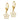14K Gold Cut-Out Plumeria Flower Earrings - Image 2