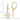 14K Gold Cut-Out Plumeria Flower Earrings - Image 4