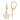 14K Gold Cut-Out Plumeria Flower Earrings - Image 1