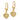14k Gold Diamond-Cut Filigree Puffed Heart Earrings - Image 2