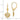 14k Gold Diamond-Cut Filigree Puffed Heart Earrings - Image 4