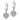 14K White Gold Diamond-Cut Heart Leverback Earrings - Image 2