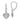 14K White Gold Diamond-Cut Heart Leverback Earrings - Image 1