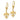 14K Fleur-de-Lis Dangle Leverback Earrings - Image 2