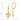 14K Fleur-de-Lis Dangle Leverback Earrings - Image 4