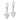 14K White Gold Fleur-de-Lis Dangle Earrings for a Chic Look - Image 2